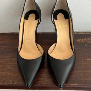 Christian Louboutin Iriza Black Leather Pump 85mm Size 40